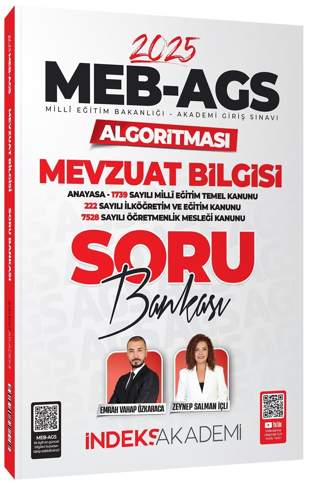 İndeks Akademi 2025 MEB-AGS Algoritması Mevzuat Bilgisi Soru Bankası Çözümlü