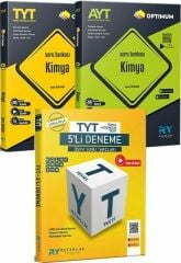 Optimum TYT ve AYT Kimya Video Çözümlü Soru Bankası TYT 5 li Deneme Seti Referans Yayınları