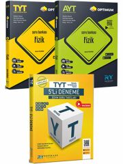Optimum TYT Fizik AYT Fizik Video Çözümlü Soru Bankası TYT 5 li Deneme Seti Referans Yayınları