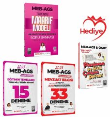 İndeks Akademi 2025 MEB-AGS Türkiye Yüzyılı Maarif Modeli Soru Bankası + Eğitimin Temelleri + Mevzuat Bilgisi 15+33 Deneme 3 lü Set