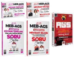Yargı + İndeks Akademi 2025 MEB-AGS Eğitimin Temelleri + Mevzuat Bilgisi Ders Notları + Soru Bankası 5 li Set