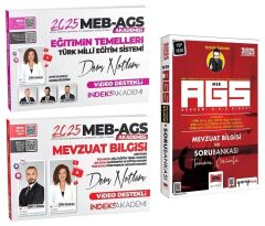 Yargı + İndeks Akademi 2025 MEB-AGS Eğitimin Temelleri + Mevzuat Bilgisi Ders Notları + Soru Bankası 3 lü Set