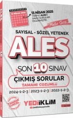 Yediiklim Yayınları ALES Master Serisi Sayısal Sözel Yetenek Tamamı Çözümlü Son 10 Sınav Çıkmış Soru