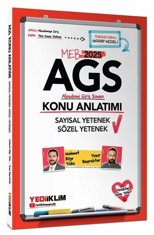 Yediiklim 2025 MEB-AGS Sözel-Sayısal Yetenek Konu Anlatımı Yediiklim Yayınları