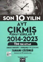 Çap Yayınları YKS AYT 2014-2023 Son 10 Yılın Çıkmış Sınav Soruları TM Tek Kitap Çözümlü Çap