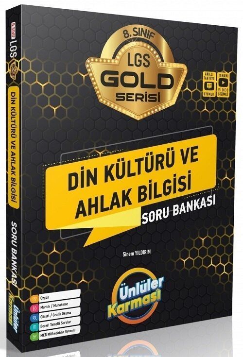 Ünlüler Karması 8. Sınıf LGS Din Kültürü ve Ahlak Bilgisi Gold Serisi Soru Bankası