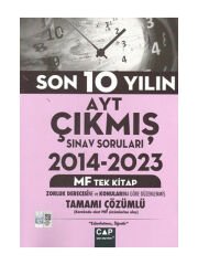Çap Yayınları YKS AYT 2014-2023 Son 10 Yılın Çıkmış Sınav Soruları MF Tek Kitap Çözümlü Çap