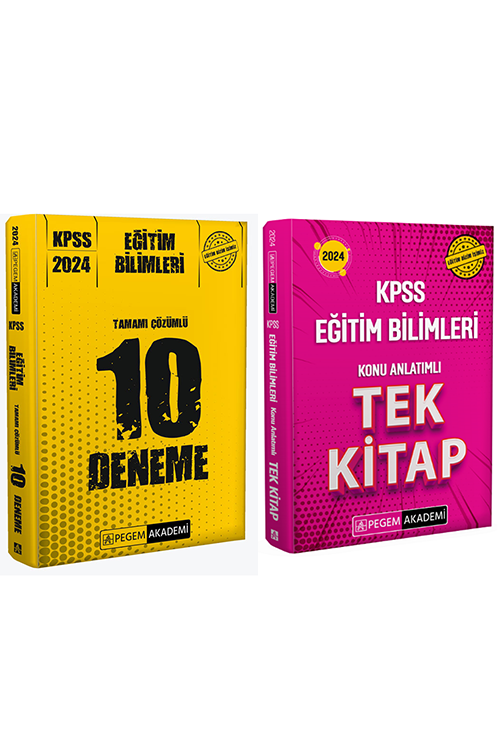 2024 KPSS Eğitim Bilimleri Konu Anlatımı Tek Kitap ve Deneme Seti Pegem Akademi Yayınları