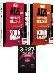 Yargı + Anla Kazan 2025 MEB AGS Mevzuat Bilgisi Çözümlü Soru + Konu + Paragraf Deneme 3 lü Set