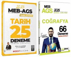 HocaWebde + İndeks 2025 MEB-AGS Türkiye Coğrafyası + Tarih 66+25 Deneme 2 li Set - Engin Eraydın, Aydın Yüce HocaWebde Yayınları
