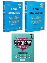 Editör 7.Sınıf VİP Konu + Soru ve Sistematik 7.Sınıf Paragraf Soru 3 Kitap Set
