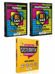 Sistematik LGS Türkçe Matematik ve Paragraf Soru Bankası 3 Kitap Set