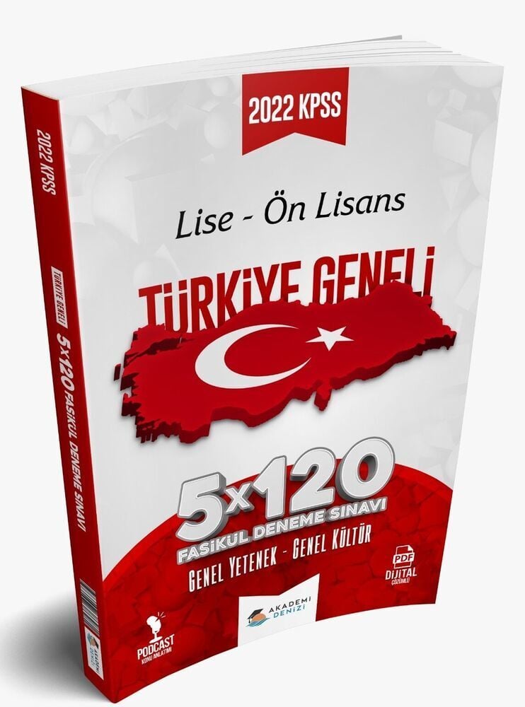 Akademi Denizi KPSS Lise Önlisans Türkiye Geneli 5 x 120 Deneme