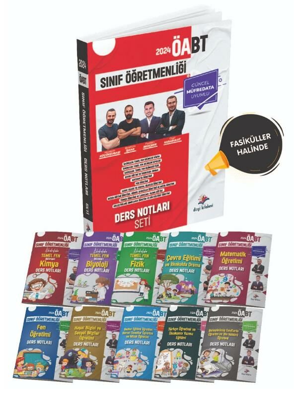 Dizgi Kitap 2024 ÖABT Sınıf Öğretmenliği Fen Bilimleri ve Alan Eğitim Ders Notları