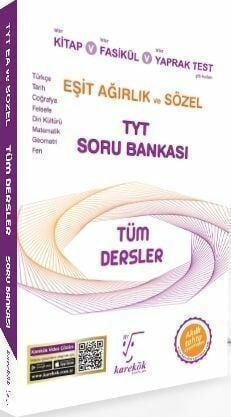 Karekök Yayınları TYT Eşit Ağırlık ve Sözel Tüm Dersler Soru Bankası