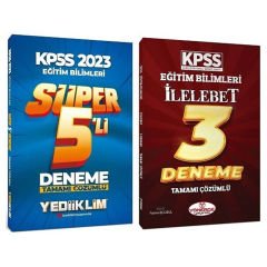 Yediiklim + Yönerge 2023 KPSS Eğitim Bilimleri 5+3 Deneme 2 li Set Yediiklim + Yönerge Yayınları