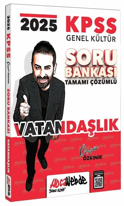 HocaWebde 2025 KPSS Vatandaşlık Soru Bankası Çözümlü - Özgür Özkınık HocaWebde Yayınları