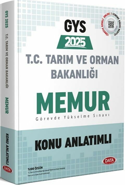 Data 2025 GYS Tarım ve Orman Bakanlığı Memur Konu Anlatımlı Görevde Yükselme Data Yayınları
