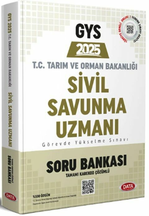 Data 2025 GYS Tarım ve Orman Bakanlığı Sivil Savunma Uzmanı Soru Bankası Çözümlü Data Yayınları