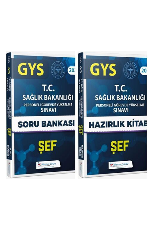 Memur Sınav Yayınları 2023 Sağlık Bakanlığı Şef GYS Soru Bankası+ Hazırlık Kitabı Seti Memur Sınav Yayınları