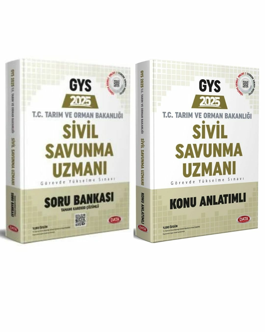 Data 2025 GYS Tarım ve Orman Bakanlığı Sivil Savunma Uzmanı Konu ve Soru 2 Kitap Set Data Yayınları