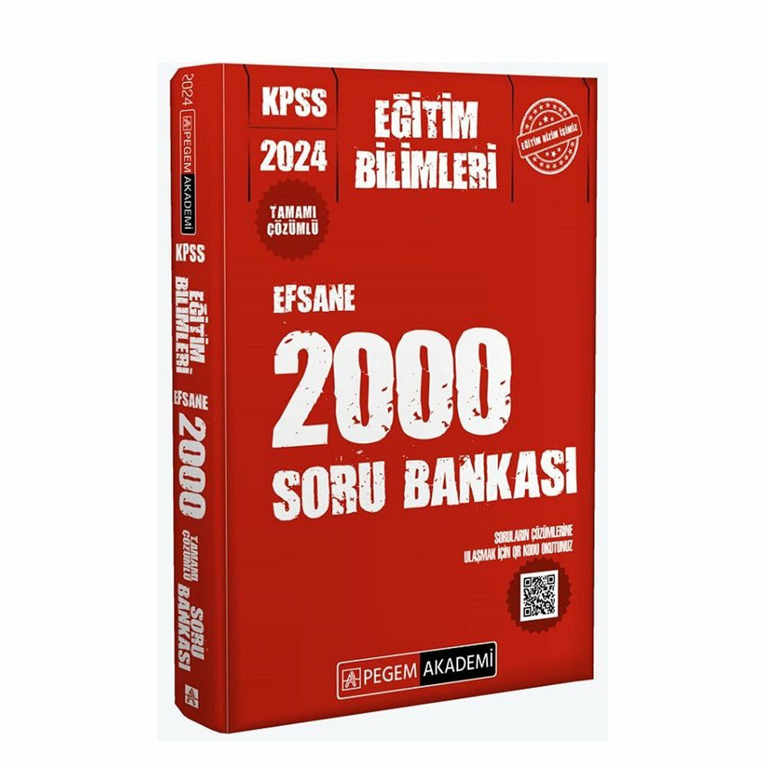 Pegem 2024 KPSS Eğitim Bilimleri EFSANE 2000 Soru Bankası Çözümlü Pegem Akademi Yayınları