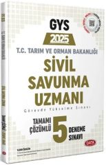 Data 2025 GYS Tarım ve Orman Bakanlığı Sivil Savunma Uzmanı 5 Deneme Çözümlü Data Yayınları