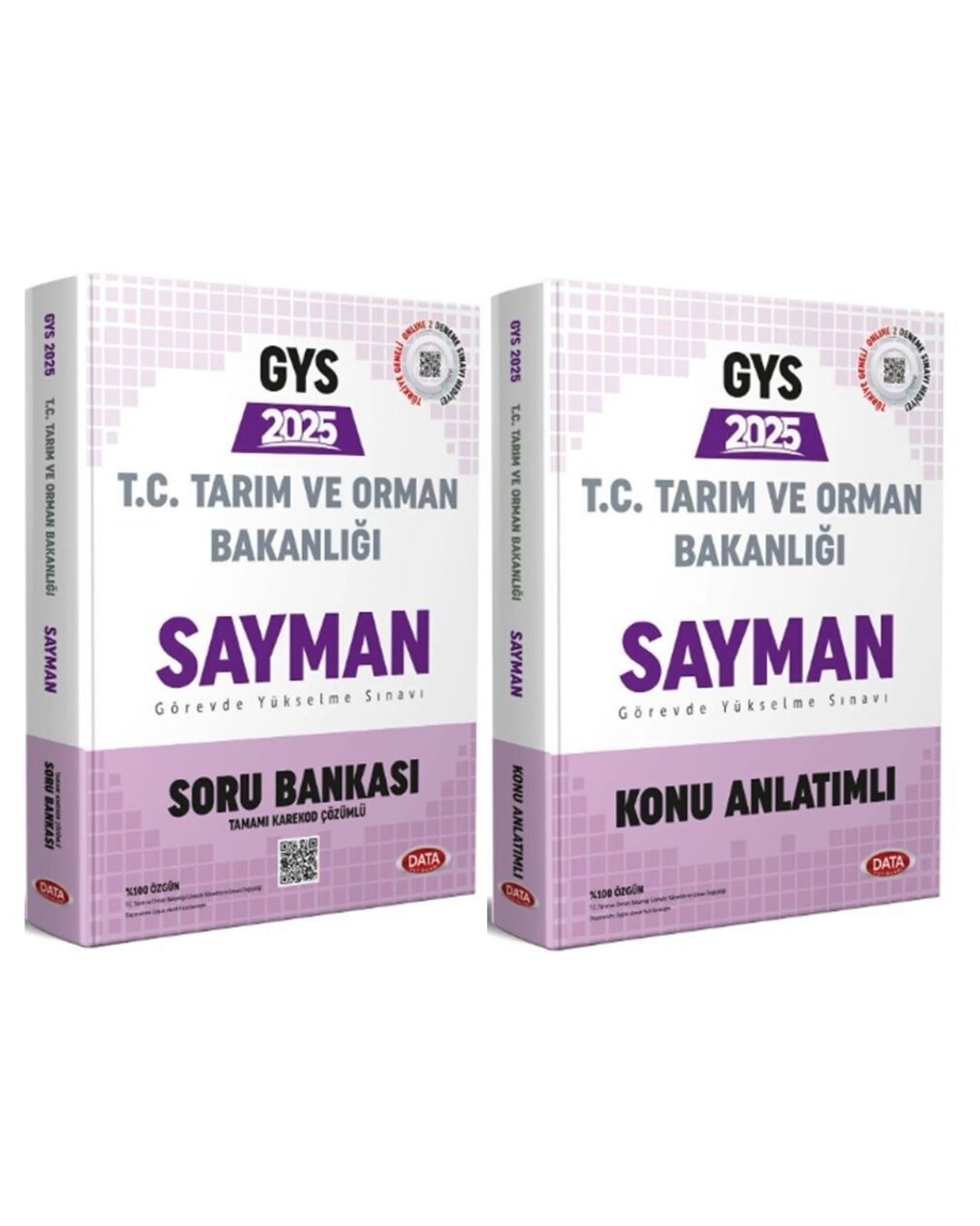 Data 2025 GYS Tarım ve Orman Bakanlığı Sayman Konu ve Soru 2 Kitap Set Data Yayınları