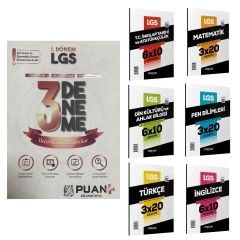 Marka Yayınları LGS 1. Dönem Deneme Seti ve Puan LGS 1. Dönem 3 Deneme 7 Kitap Set