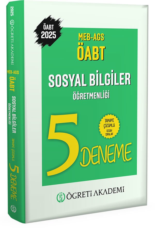Öğreti 2025 MEB AGS ÖABT Sosyal Bilgiler Öğretmenliği Tamamı Çözümlü 5 Deneme