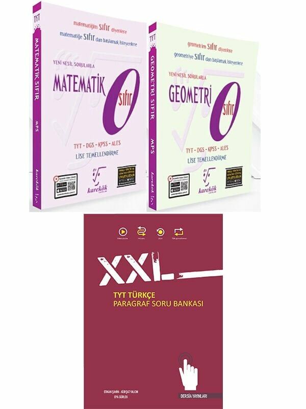 Dersia XXL TYT Paragraf Soru ve Karekök Matematik Geometri Sıfır Seti