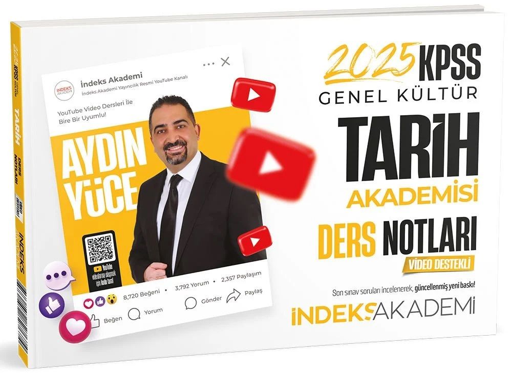 İndeks Akademi 2025 KPSS Tarih Akademisi Video Ders Notları - Aydın Yüce İndeks Akademi