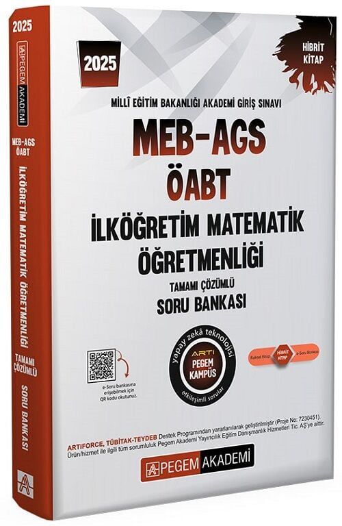 Pegem 2025 ÖABT İlköğretim Matematik Öğretmenliği Soru Bankası Çözümlü Pegem Akademi Yayınları