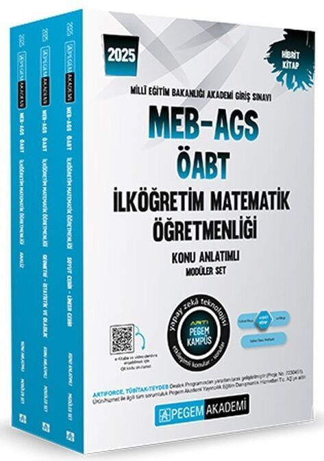 Pegem 2025 ÖABT İlköğretim Matematik Öğretmenliği Konu Anlatımlı Modüler Set Pegem Akademi