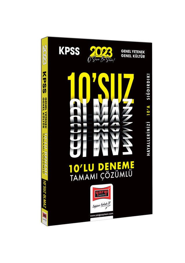 Yargı Yayınları 2023 KPSS GY GK 10'suz Olmaz Tamamı Çözümlü 10 Deneme