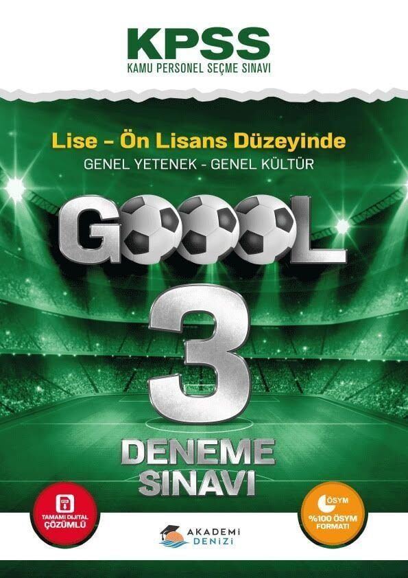 Akademi Denizi KPSS GY GK Lise Önlisans Goool 3 Deneme