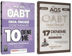 Yediiklim + İndeks 2025 ÖABT MEB-AGS Okul Öncesi Öğretmenliği 17 Deneme 2 li Set - Hasan Sanlı Yediiklim + İndeks Akademi Yayınları