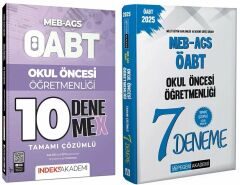 Pegem + İndeks 2025 ÖABT MEB-AGS Okul Öncesi Öğretmenliği 7+10 Deneme 2 li Set Pegem + İndeks Akademi Yayınları