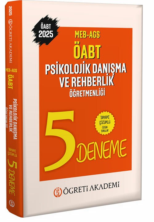 Öğreti 2025 MEB AGS ÖABT Psikolojik Danışma ve Rehberlik Öğretmenliği Tamamı Çözümlü 5 Deneme