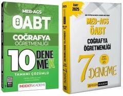 Pegem + İndeks 2025 ÖABT MEB-AGS Coğrafya 7+10 Deneme 2 li Set Pegem + İndeks Akademi Yayınları