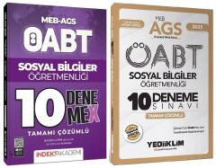 Yediiklim + İndeks 2025 ÖABT MEB-AGS Sosyal Bilgiler Öğretmenliği 10+10 Deneme 2 li Set Yediiklim + İndeks Akademi Yayınları