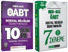 Pegem + İndeks 2025 ÖABT MEB-AGS Sosyal Bilgiler Öğretmenliği 7+10 Deneme 2 li Set Pegem + İndeks Akademi Yayınları
