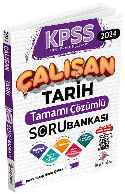 Dizgi Kitap 2024 KPSS Tarih Çalışan Tamamı Çözümlü Soru Bankası