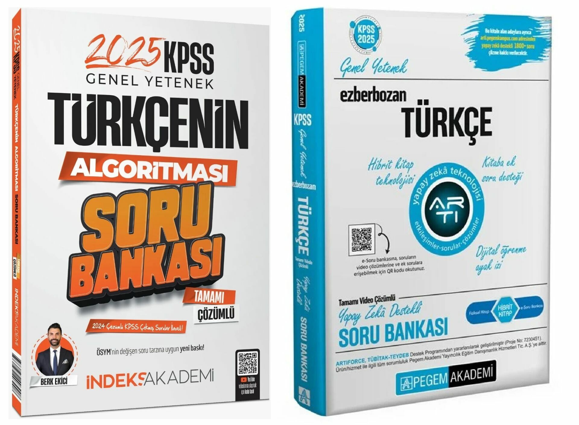 Pegem + İndeks 2025 KPSS Türkçe Ezberbozan Soru Bankası 2 li Set Pegem + İndeks Akademi Yayınları