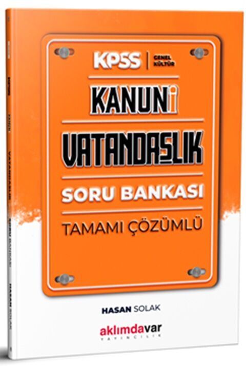 Aklımdavar Yayınları KPSS Vatandaşlık Tamamı Çözümlü Soru Bankası