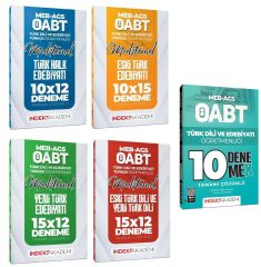 İndeks Akademi ÖABT MEB-AGS Türk Dili ve Edebiyatı Öğretmenliği 51+10 Deneme 5 li Set İndeks Akademi Yayınları