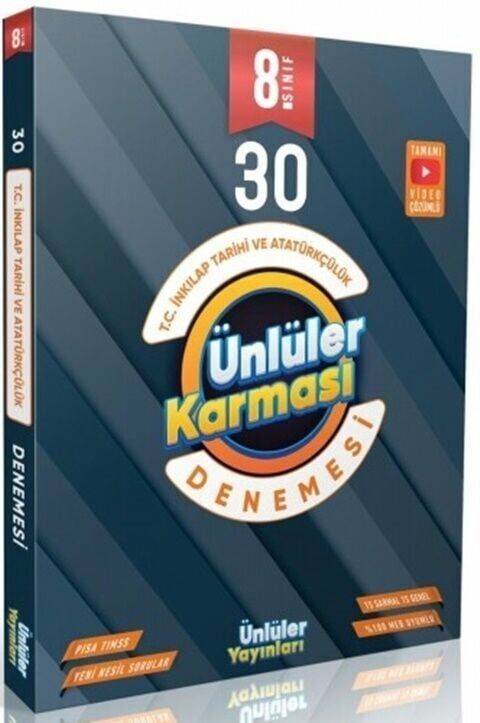 Ünlüler Karması 8. Sınıf İnkılap Tarihi ve Atatürkçülük 30 Deneme