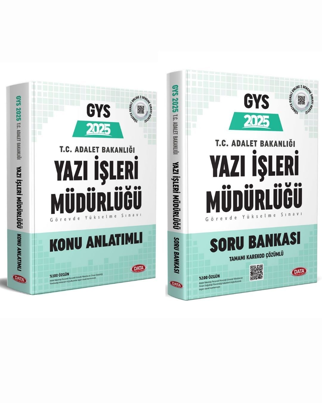 Data 2025 GYS Adalet Bakanlığı Yazı İşleri Müdürlüğü Konu + Soru 2 li Set Data Yayınları