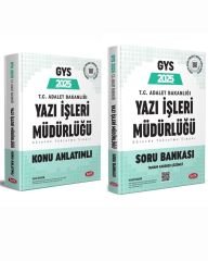 Data 2025 GYS Adalet Bakanlığı Yazı İşleri Müdürlüğü Konu + Soru 2 li Set Data Yayınları