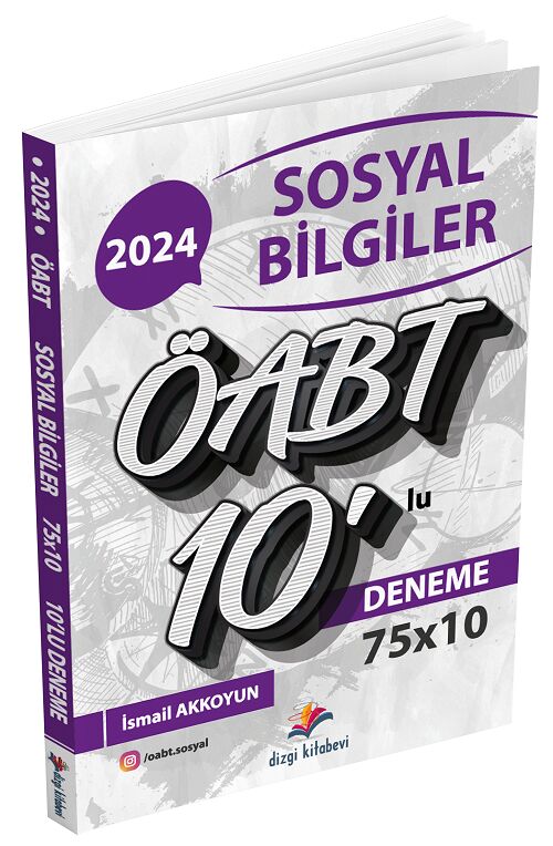 Dizgi Kitap 2024 ÖABT Sosyal Bilgiler 10 lu Deneme